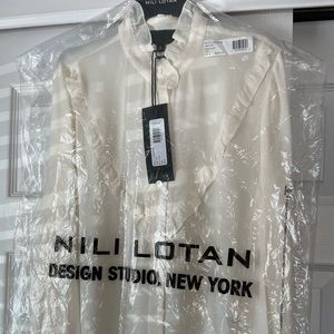 Nili Lotan Women's Cream Marcela Shirt